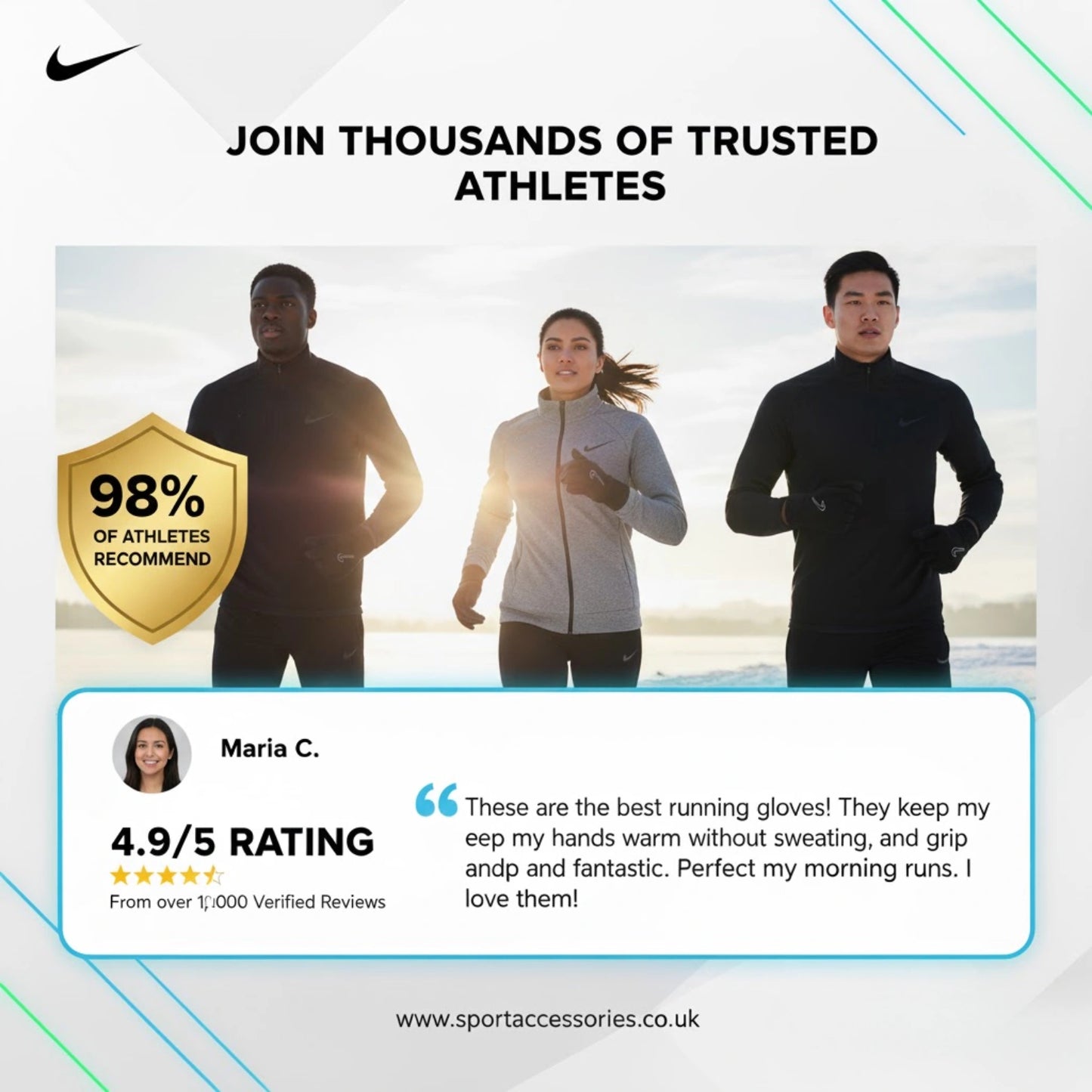 Nike Mens Knit Grip 2.0 Gloves