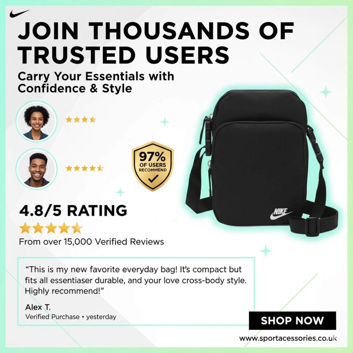 Nike Heritage Unisex Casual Crossbody Bag