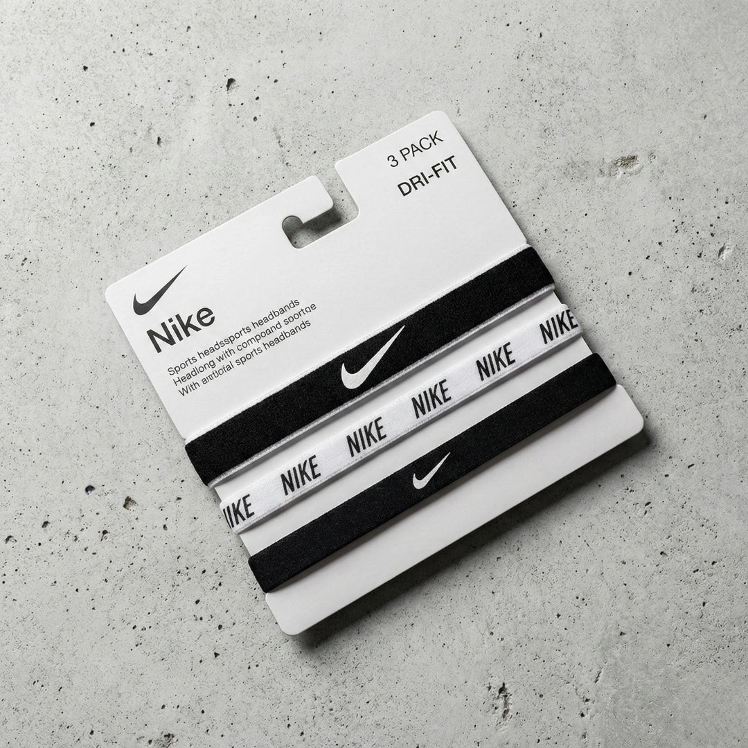 Nike 3 Pack Mix Width  -Slip Breathable Sports Headbands